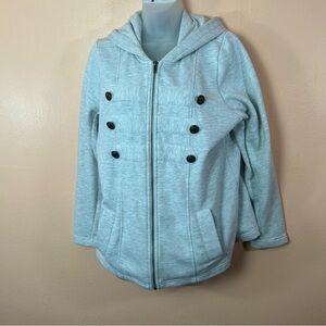 Torrid Gray Zip Front Lightweight Fleece Jacket Hoodie Women 0 Large